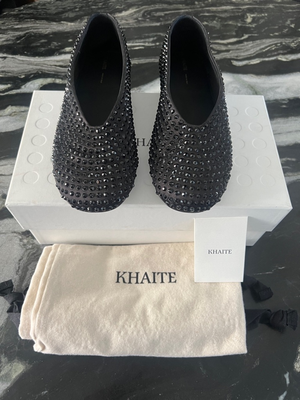 KHAITE Marcy Crystal-Embellished Ballerinas - Brand New! - Picture 3 of 8